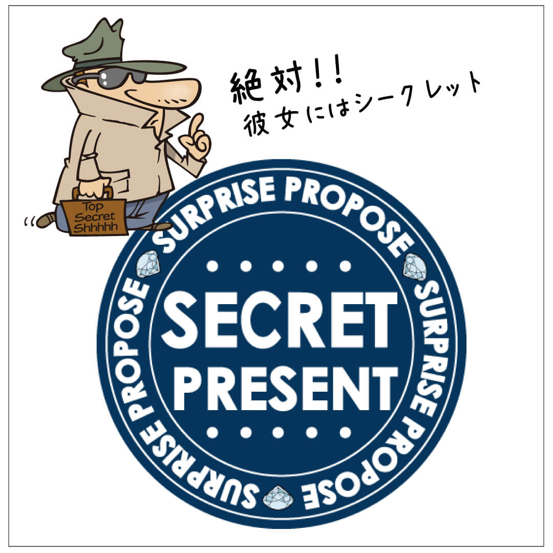 キャラクターがシークレットプレゼントを案内