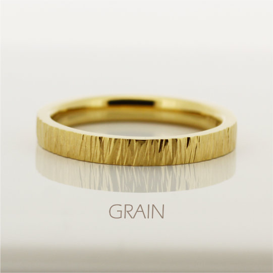 木目模様のAU999(k24)純金の指輪の画像